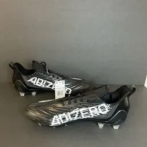 Adidas Adizero Football Cleats Black GX4050 Mens US Size 13 New No Box Adidas Adizero Black White Low Top Football Cleats GX4050  main image 2